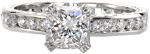 Design 2223 - Custom Design Rings - Hand Engraved, Radiant Cut