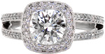 Design 2245 - Custom Design Rings - Cielo, Cielito, Split Shank, Halo