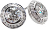 Round Halo Earrings - Diamond Earrings