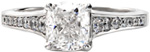 Stacy - Custom Design Rings - Barcelona, Cushion Cut, Trellis