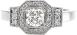 Design 2260 - Halo Engagement Rings - Art Deco