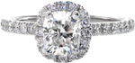 Design 2277 - Custom Design Rings - French Cut Pave, Fishtail Pave, Halo