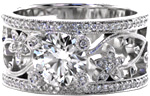Design 2297 - Custom Design Rings - Heirloom Band, Belladonna