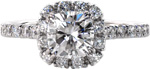 Amore - Antique Engagement Rings - Halo, Hand Cut Pave