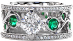 Design 2312 - Unique Wedding Bands - Nic and Alex, Heirloom Band, Filigree