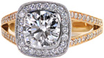 Design 2327 - Micro Pavé Engagement Rings - Regal Cushion