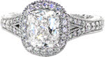 Design 2328 - Custom Design Rings - Halo, Filigree, Cushion Cut