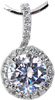 Diamond Halo Drop - Diamond Pendants