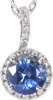 Blue Sapphire Halo Drop - Unique Gifts