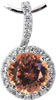 Orange Sapphire Halo Drop - Unique Gifts