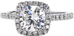 Venita - Halo Engagement Rings - Hand Cut Pave, Halo