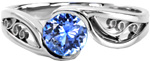 Design 2385 - Sapphire Engagement Rings - Motion, Filigree, Desiree, Blue Sapphire