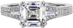 Design 2391 - Antique Engagement Rings - Asscher Cut, Baguette