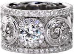 Calabria - Micro Pavé Engagement Rings - Hand Engraved Band, Knox Signature Rings