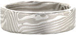 Winter Wind Band - Etched - Mens Wedding Rings - Mokume Gane, Wood Grain