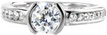 Novara - Filigree Engagement Rings - Half Bezel, Filigree, Channel 