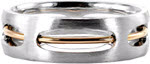 Centurion - Mens Wedding Rings - Rose Gold, Two Tone