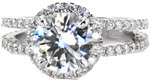 Design 2464 - Custom Design Rings - Cielo Petite, Split Shank