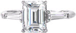 Lucille - Contemporary Engagement Rings - Emerald Cut, Baguette