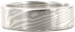 Winter Wind Band - Brushed - Mens Wedding Rings - Mokume Gane, Wood Grain