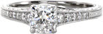 Design 2476 - Antique Engagement Rings - Barcelona, Graceful, Hand Engraved, Filigree, Cushion Cut