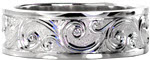 Design 2487 - Diamond Wedding Bands - Flora, Hand Engraved Band, Knox Signature Rings