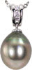 Diamond and Pearl Drop - Color Pendants