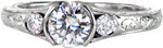 Design 2523 - Hand Engraved Engagement Rings - Seville