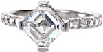 Design 2539 - Antique Engagement Rings - Asscher, U-cut