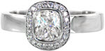 Design 2543 - Antique Engagement Rings - Cushion Bezel