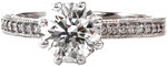 Crystal - Round Engagement Rings - 8 Prong, Micro Pave