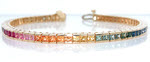 Princess Rainbow Sapphire YG - Unique Gifts