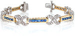 Diamond Sapphire Two Tone - Bracelets
