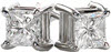 Princess Studs - Diamond Earrings
