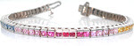 Round Rainbow Sapphire WG - Bracelets