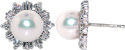 Pearl and Diamonds - Color Earrings