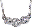 Three Stone Bezel - Diamond Pendants
