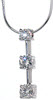 3 Stone Drop- 3/4 ct - Diamond Pendants