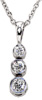 Three Stone Drop - Diamond Pendants