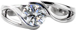 Motion - Solitaires Engagement Rings - Half Bezel, Low Setting