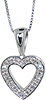 Diamond Heart - Diamond Pendants