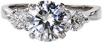 Contour Trellis - Three Stone Engagement Rings - Three Stone, Trellis