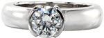 Half Bezel - Solitaires Engagement Rings - Half Bezel