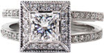 Princess Cielo - Halo Engagement Rings - Cielo, Split Shank, Princess Cut, Halo