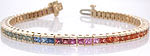 Princess Rainbow Sapphire YG - Bracelets