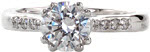 Legacy - Round Engagement Rings - Double Prong, Surprise Diamond