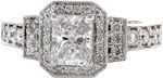 Radiant Art Deco - Halo Engagement Rings - Art Deco, Radiant Cut, Halo