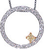 Fancy Yellow Circle Diamond Halo- .27ct  - Unique Gifts