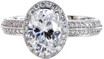 Dahlia - Halo Engagement Rings - Halo, Oval, Knife Edge, Pave