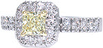 Aurora (complete ring as shown) - Fancy Color Diamond Rings